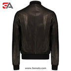 Men Vintage Black A1 Flight Lambskin Leather Bomber Jacket