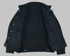Men Heavy Duty Black Denim Jacket