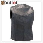 Leather Black Motorcycle Fashion Vest