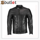 Men’s Moto Snap Collar Biker Fashion Leather jacket