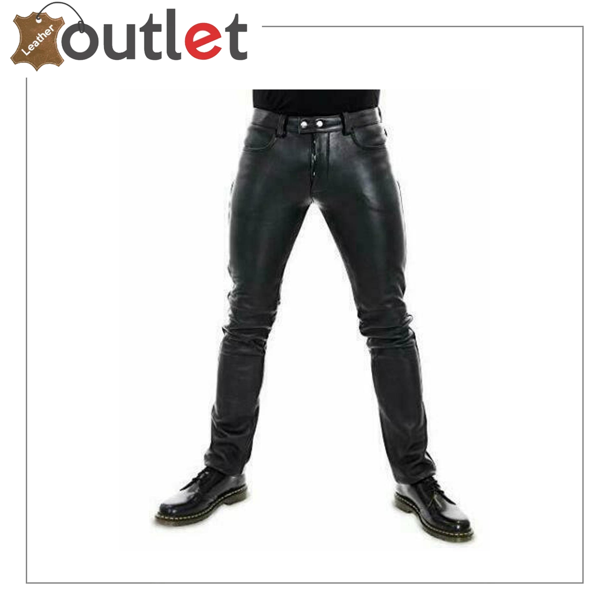 Men's Padded Leather Biker Pants | Genuine Leather Breeches & Trousers