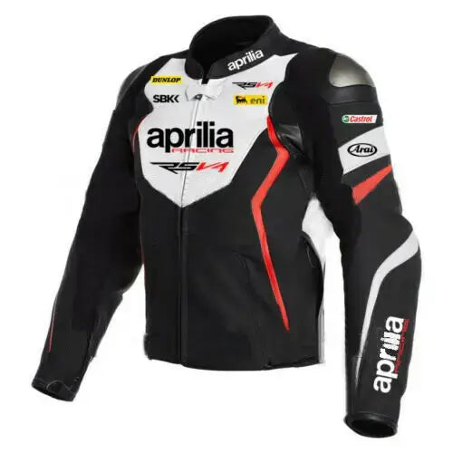 Men’s Aprilia Racing Leather Biker Jacket