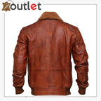 Men's Aviator Brown Air force Bomber A2 Flight Distressed Leather Jacket