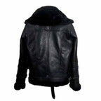 Men's B3 Bomber Hooded Faux Leather Jacket