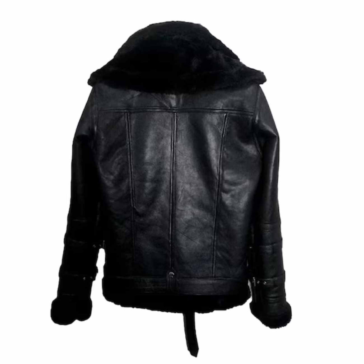 Men's B3 Bomber Hooded Faux Leather Jacket
