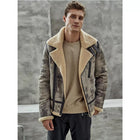 Men’s Fur B3 Flight Aviator Biker Bomber Premium Shearling Jacket 2022