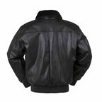 Men's Black Pilot Leather Bomber Jacket