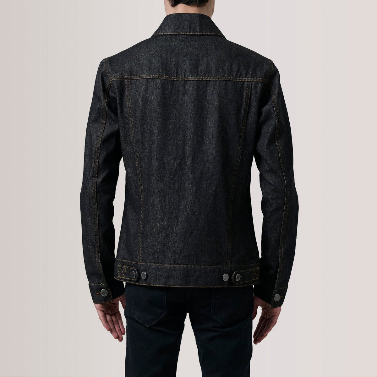 Conard Faded Black Denim Trucker Jacket