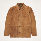Men’s Custom Brown Suede Leather Field Jacket