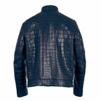 Men's Genuine Cowhide Crocodile Print Jacket