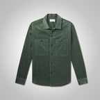 Men's Green Full Sleeves Corduroy Jacket