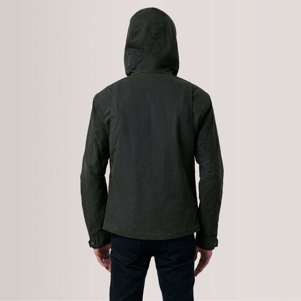 Marlo Olive Canvas Hooded Work Jacket