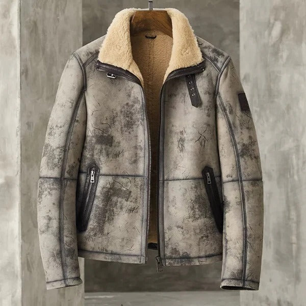 Men’s Premium Shearling B3 Flight Bomber Jacket