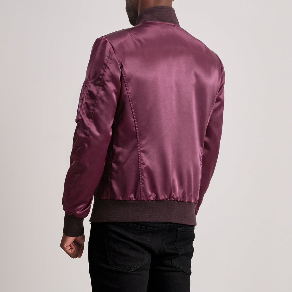 Quinton MA-1 Maroon Bomber Jacket