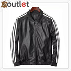 Men's Real Lamb Leather Bomber Jacket