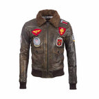 Men's Real Leather Pilot Flight Leather Jacket