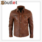 Men's Tan Timber Washed Slim Fit Shirt Jacket
