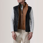Zane Black Leather Vest