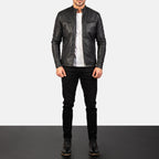 Allaric Alley Black Leather Biker Jacket