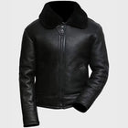 Mens Aviator Black B3 Shearling Leather Jacket