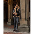 Men's B3 RAF Aviator Sheepskin Shearling Fur Jacket