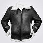 Men's B3 RAF White And Black Leather Bomber Jacket