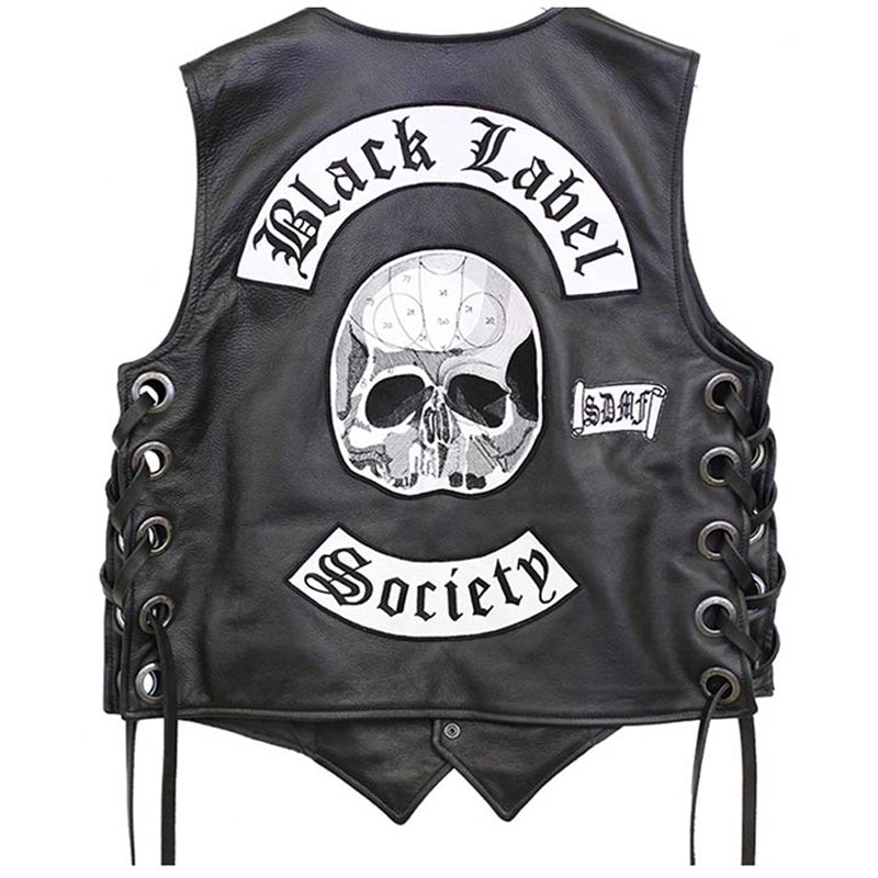 Men's Black Label Society Leather Vest