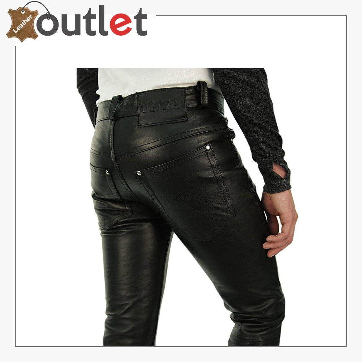Mens Black Leather Pants | Real Aniline Leather – Leather Outlet