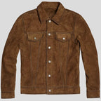 Men’s Brown Suede Leather Rider Jacket – Bold & Stylish Avanzar Leather