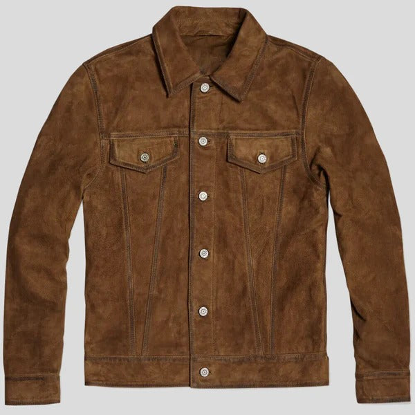 Men’s Brown Suede Leather Rider Jacket – Bold & Stylish Avanzar Leather