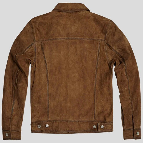 Men’s Brown Suede Leather Rider Jacket – Bold & Stylish Avanzar Leather