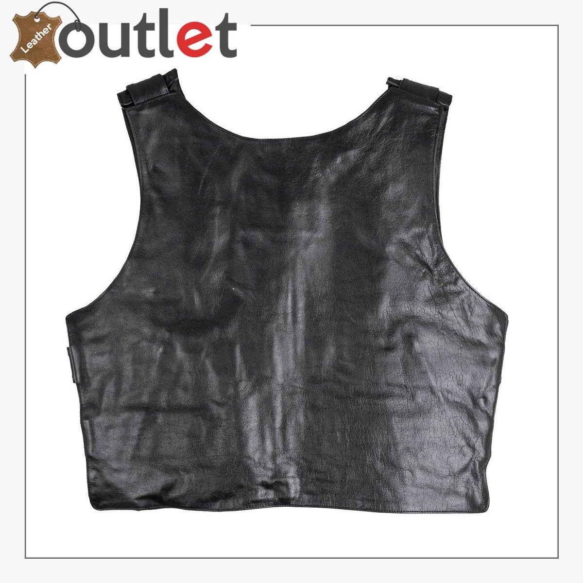 Mens Style Leather Motorcycle Vest