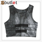 Mens Style Leather Motorcycle Vest