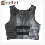 Mens Style Leather Motorcycle Vest