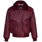 Mens Burgundy G-1 Flight Jacket
