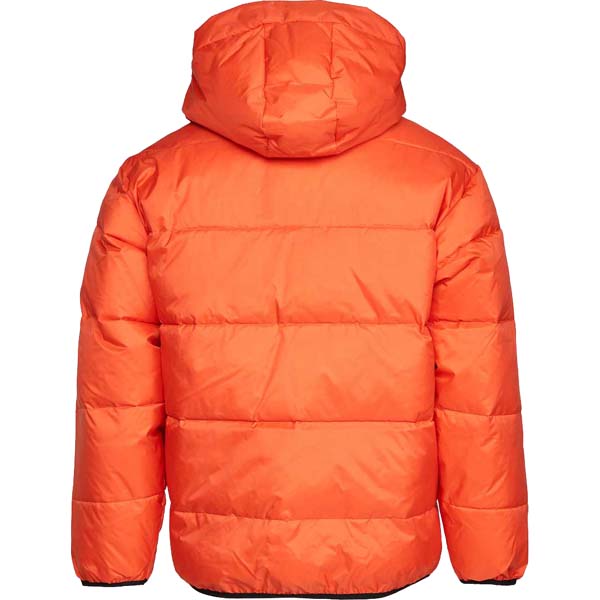 Mens Hooded Orange Puffer Jacket