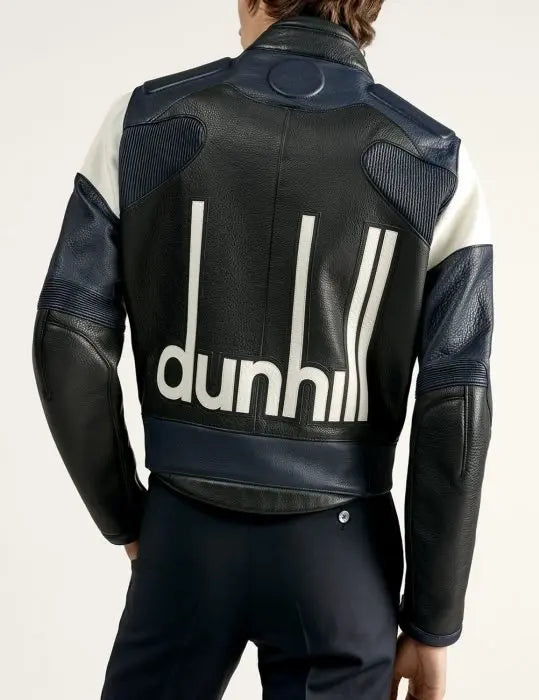 Dunhill Leather Jacket Motorcycle Causal Unisex Cowhide Leather