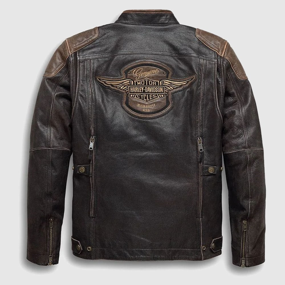 Men’s H-D Triple Vent System Trostel Leather Jacket