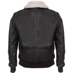 Mens Air Force A2 USAF Brown Pilot Aviator Leather Flight Bomber Jacket