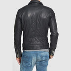 Mens Leather Jacket, Mens Black Jacket, Men’s Motorcycle Leather Jacket