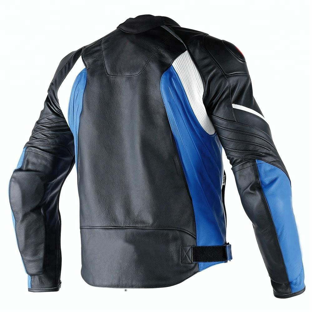 MEN ZAXW MOTORCYCLE LEATHER RACING JACKET