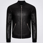 Men's Real Leather Bomber Jacket