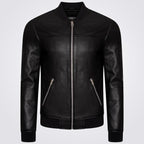 Men's Real Leather Bomber Jacket