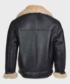 Mens B3 Black Shearling Leather Jacket