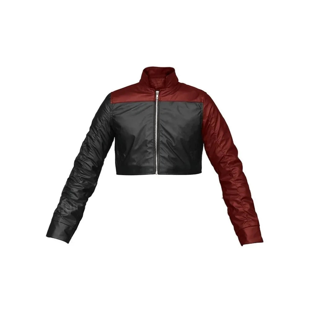 Harley Quinn Injustice 2 Cropped Leather Jacket