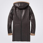 Brown Sheepskin Fur Long Coat