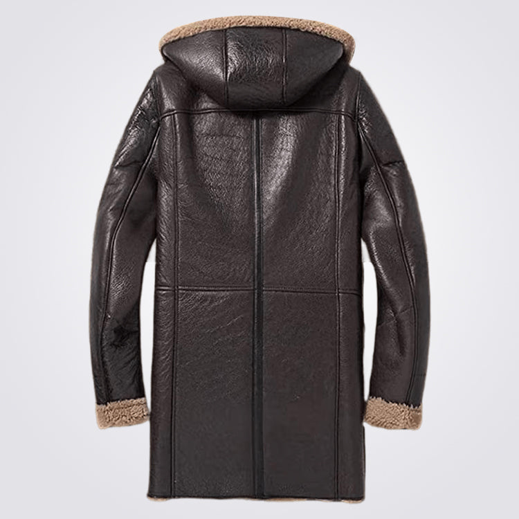 Brown Sheepskin Fur Long Coat