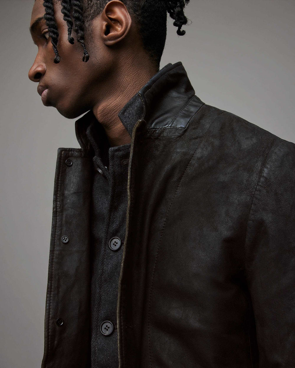 Men's Black Suede Leather Blazer by Avanzar