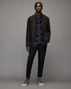 Men's Black Suede Leather Blazer by Avanzar