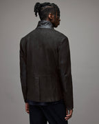 Men's Black Suede Leather Blazer by Avanzar